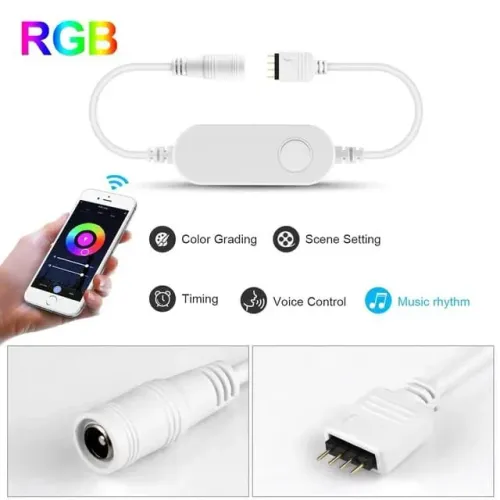 Controlador wifi RGB para fita de led compatível Alexa google home Tuya