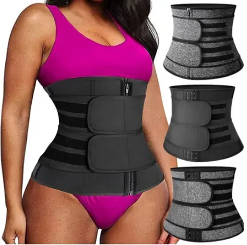 Cinta Abdominal de Compressão Modeladora com Ziper Ajustes Fitness Treino Academia z781