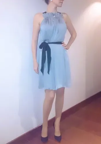 Vestido de cetim da Iodice