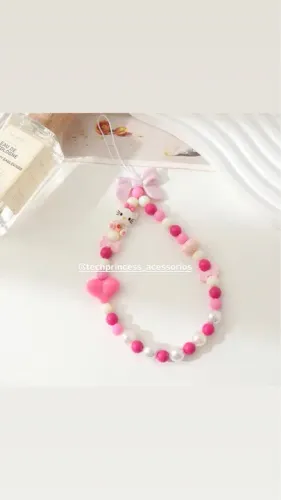 Tamagotchi strap correntinha miçangas