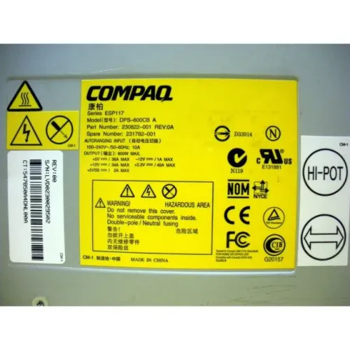 Fonte 600w reais Gold+ Compaq - Servidores HP/ PC/ Projetos
