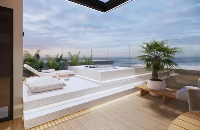 Cobertura Duplex Frente Mar com 160 metros - Areia Tabatinga entre o Mar e a Lagoa