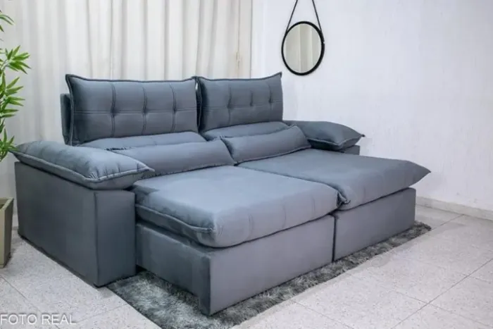 Sofá Retrátil e Reclinável Lenon  2,50m.    Produto Novo.   Pronta Entrega.