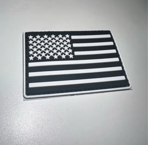 Patch Emborrachado Bandeira Americana Tático com Velcro