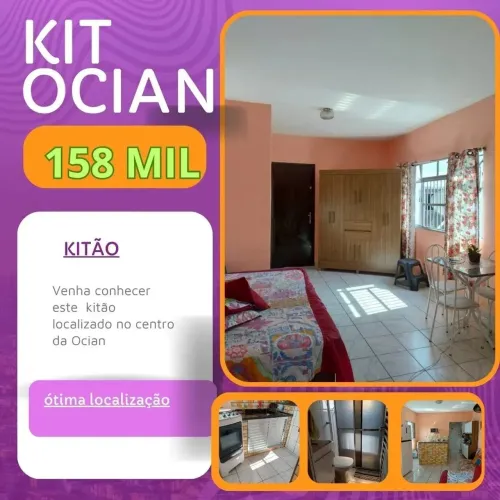 Kitnet para Venda em Praia Grande, Ocian, 1 dormitório, 1 banheiro