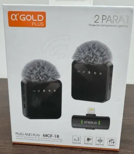 Microfone sem fio Alpha Gold Plus - 2 microfones