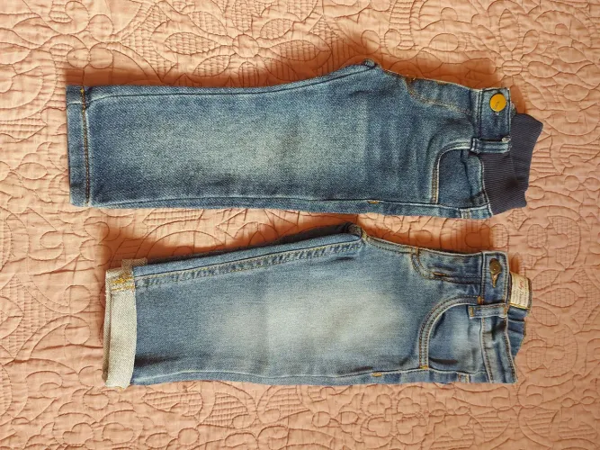 Lote 2 Calças Jeans Bebê Tam 9-12 meses