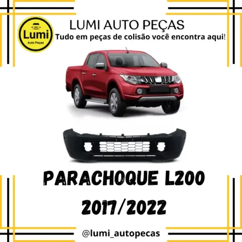 Parachoque L200 2017/2022 C/Furo P/ Moldura - NOVO 