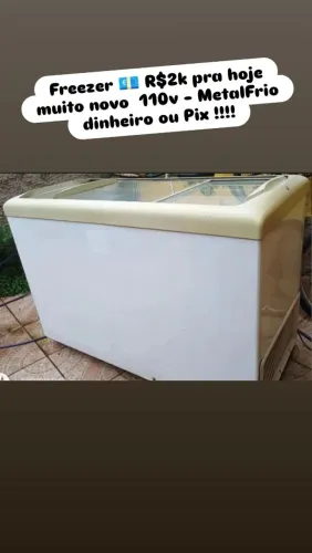 Freezer MetalFrio 110v - R$2.000,00 / Ar Condicionado 7500 Springer Midea $699