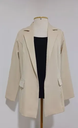Blazer Feminino Bege Schooner tamanho M