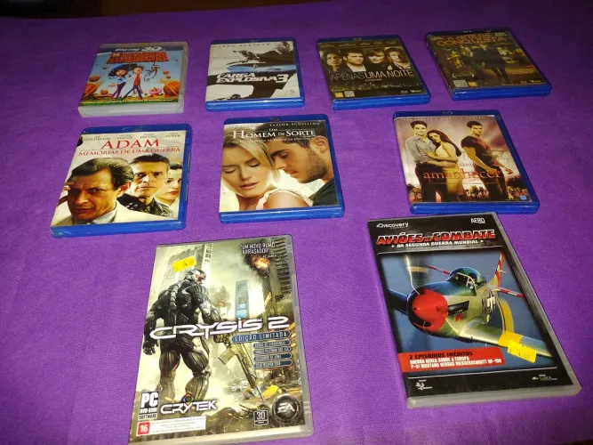 Blu-Ray originais, várias, valor por unidade, usadas, bom estado.