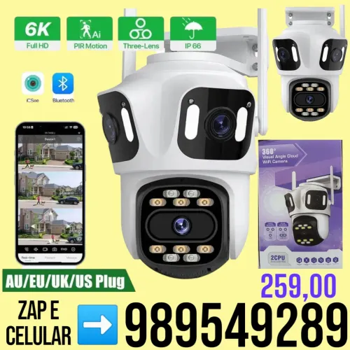 Câmera de segurança IP66 com 3 leds 