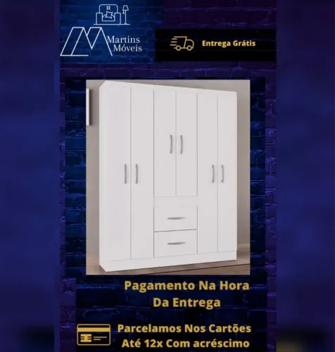GRANDE PROMOÇÃO*GUARDA ROUPA 6 PORTAS ENTREGA GRÁTIS ACEITA CARTÃO