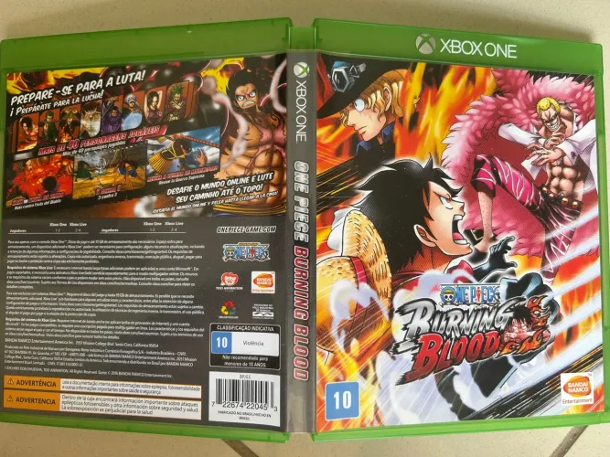Jogo Xbox One Piece Burning Blood mídia física videogame anime