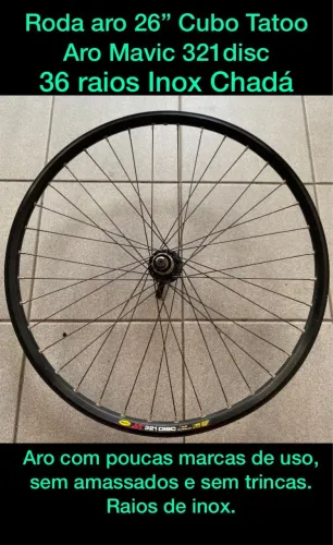 Roda traseira Mtb dh cubo tatoo aro Mavic 