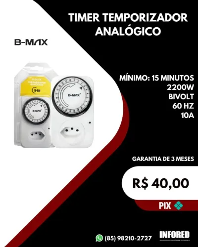 Timer temporizador analógico B-max