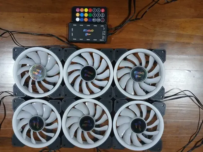 Kit 6 fans ARGB 120mm com controladora