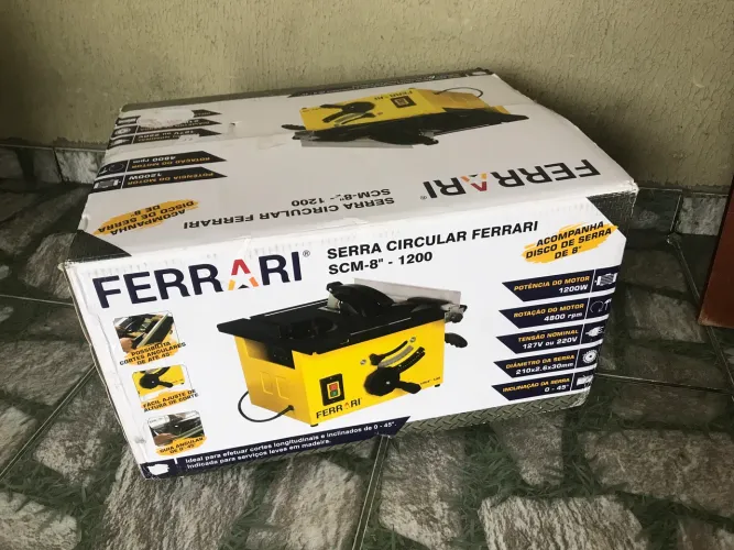 Serra Circular Bancada Mod. Ferrari 127V 1200W nova Aceito Serra Circular Makita)
