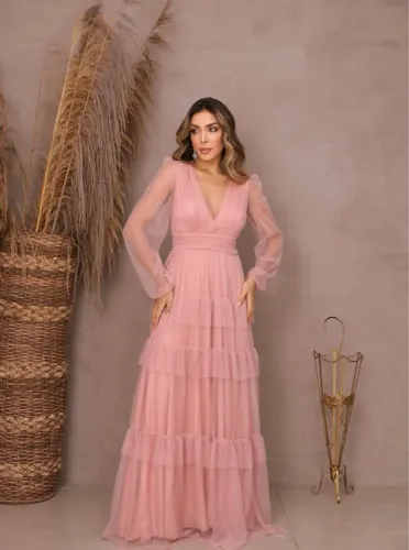 Vestido Longo Rose 