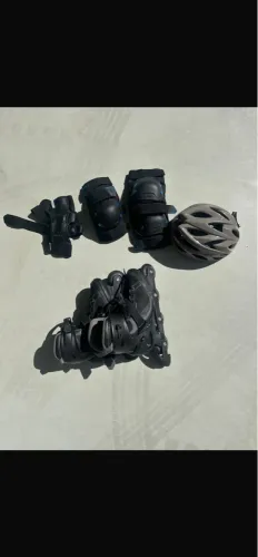 Kit Completo de Patinação - Roller, Proteção e Capacete