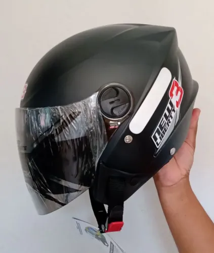 Capacete aberto New liberty 3 , preto fosco 