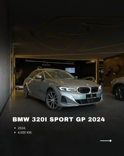 BMW 320I Sport gp 2024 com teto com apenas 4 mil quilômetros