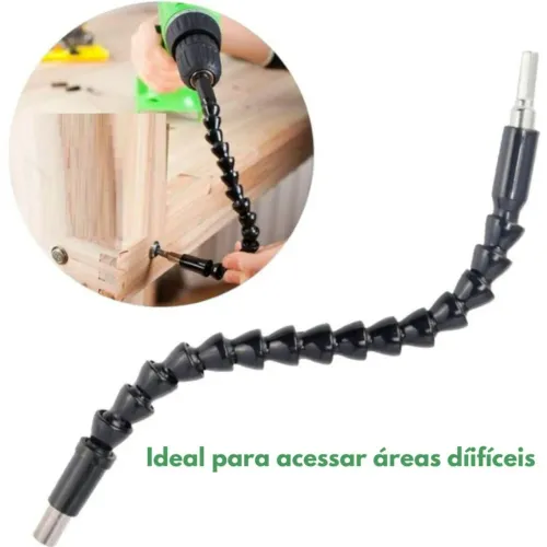 Extensão Flexível para Furadeira/Parafusadeira - Ideal para áreas difíceis!