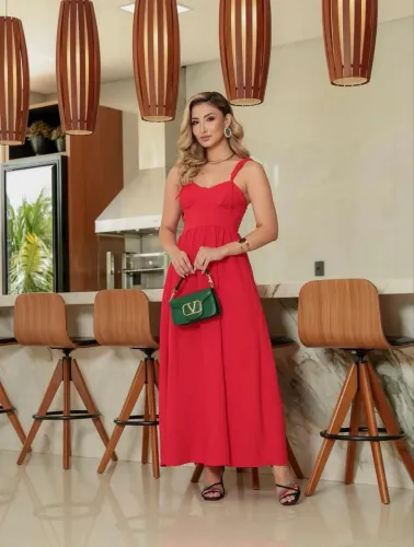 VESTIDO VERMELHO USADO 1 vez