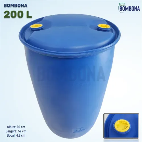 Bombona 200 Litros - Versátil e Resistente (Galão/Tonel/Tambor)