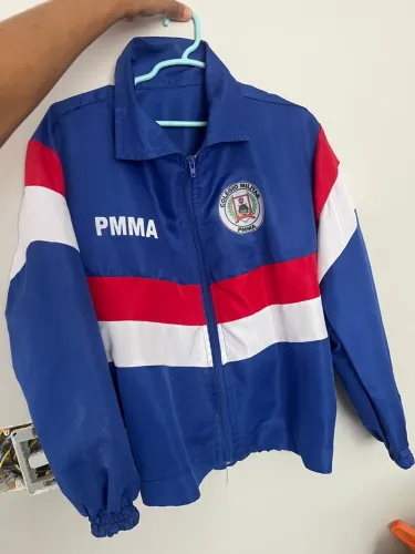 Agasalho farda Colegial PMMA Azul e Branco