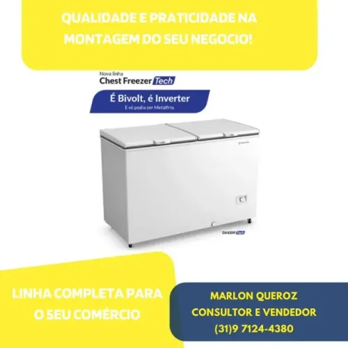 Congelador Horizontal Metalfrio Bivolt 417 Litros