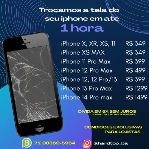 Troca de Display tela iPhone X XR XS MAX 11 Pro max 12 pro max 13 pro max 14 pro max 