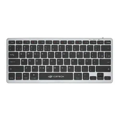 Teclado Sem Fio Bluetooth C3Tech K-BT50BK Recarregável - WZetta