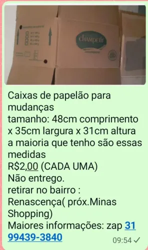 Caixas de papelão para mudanças