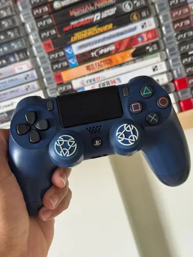 Controle PS4 original Azul com Capas Personalizadas
