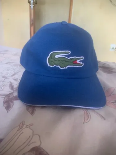 Boné azul Lacoste big croc original !