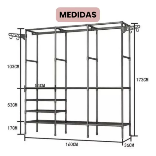 arara para roupas