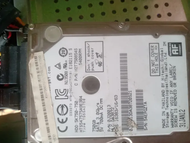 Hd de notebook 750gb com Win 10