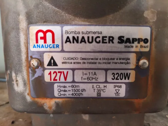 BOMBA SAPO <br>MANAUGER SAPPO<br><br>ANAUGER<br><br>Made in Brazil