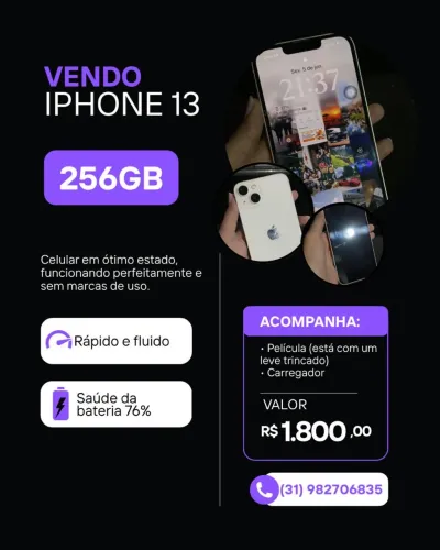 Desapego 2 celulares IPhone 13