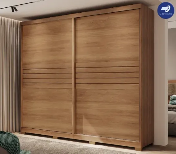 Guarda-Roupa Casal Moderno 2 Portas 4 Gavetas
