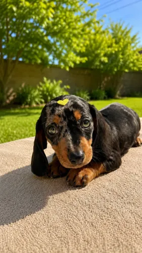 Dachshund lindo arlequim
