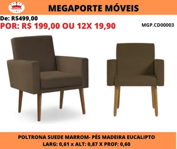 Poltrona Nina Pés Retrô