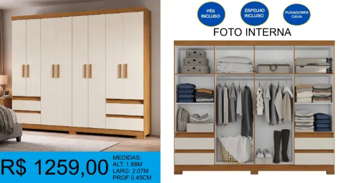 Roupeiro - lançamento - compre hoje e receba em até 72 horas