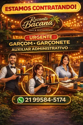 Garçonete e auxiliar administrativo 