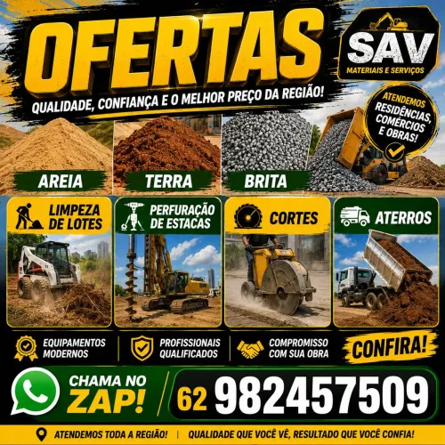 Areia terra brita demolições 