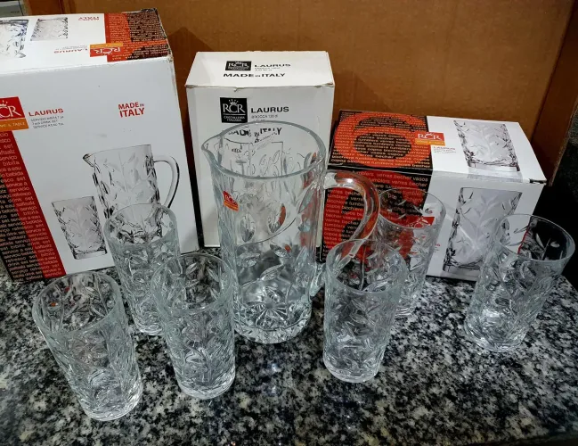 Jogo para Bebidas RCR Cristalleria Italiana Laurus - 7 peças