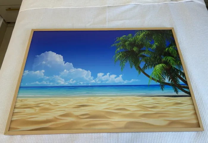 Quadro em vidro paisagem praia