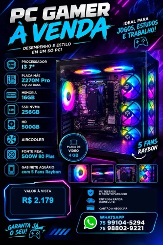 ? PC Gamer com ótimo custo-benefício