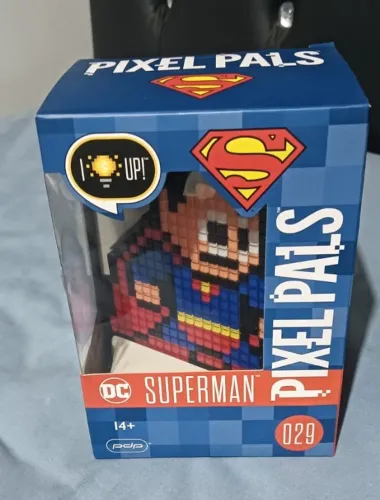 Luminária Pixel Pals Superman 029 Dc Pdp Pronta